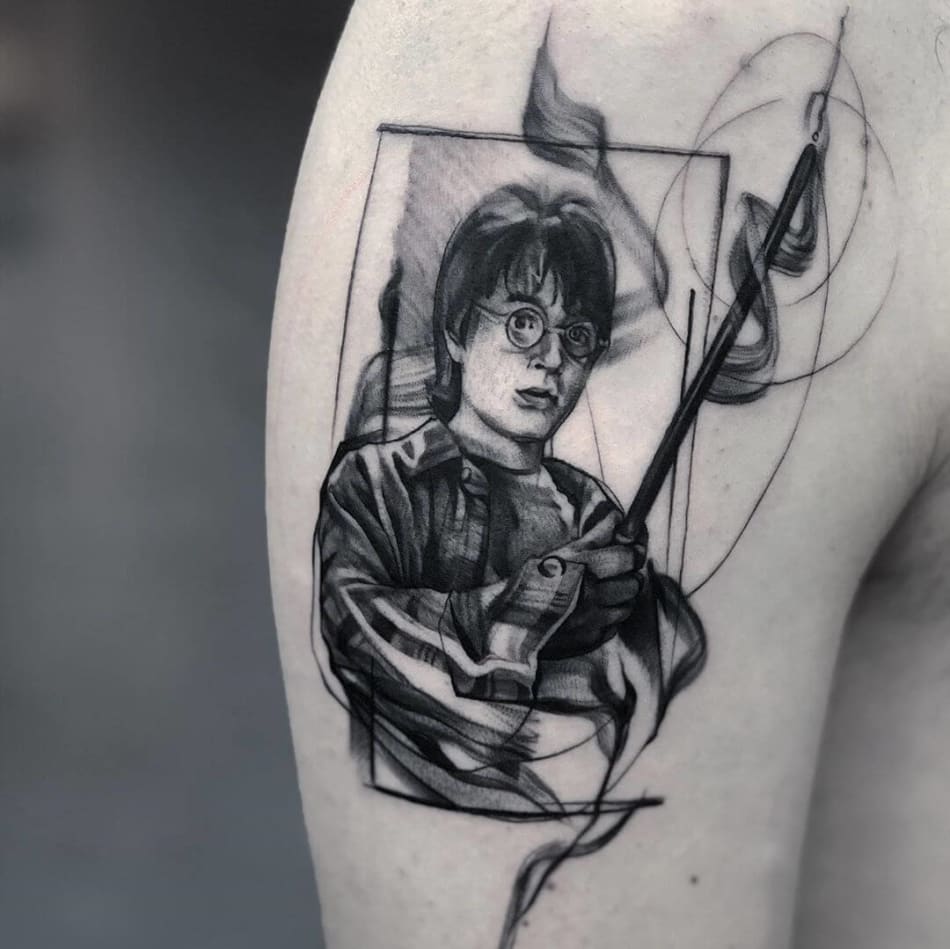 Harry Potter tattoo by Osman Ergin