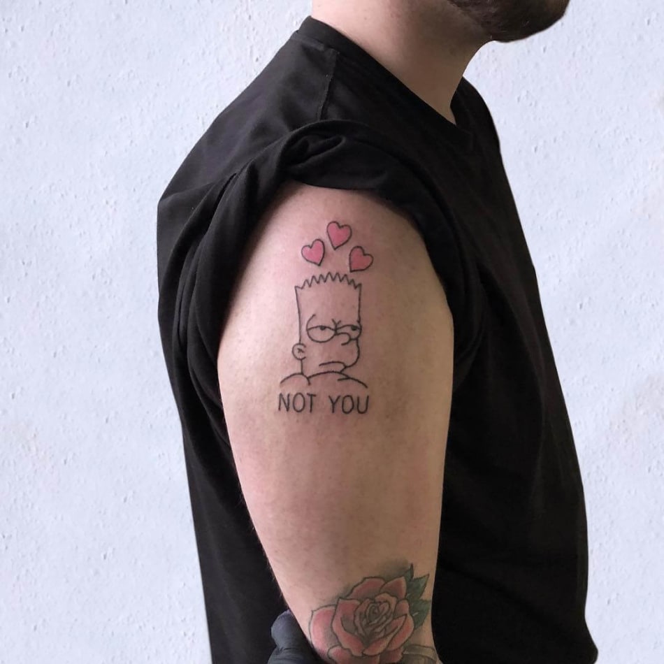 not you bart the simpsons tattoo by Senor Hokati