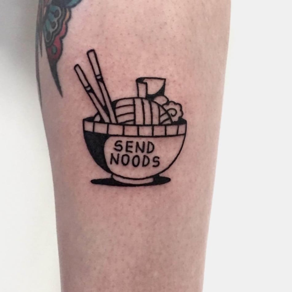 Send noods, noodles tattoo