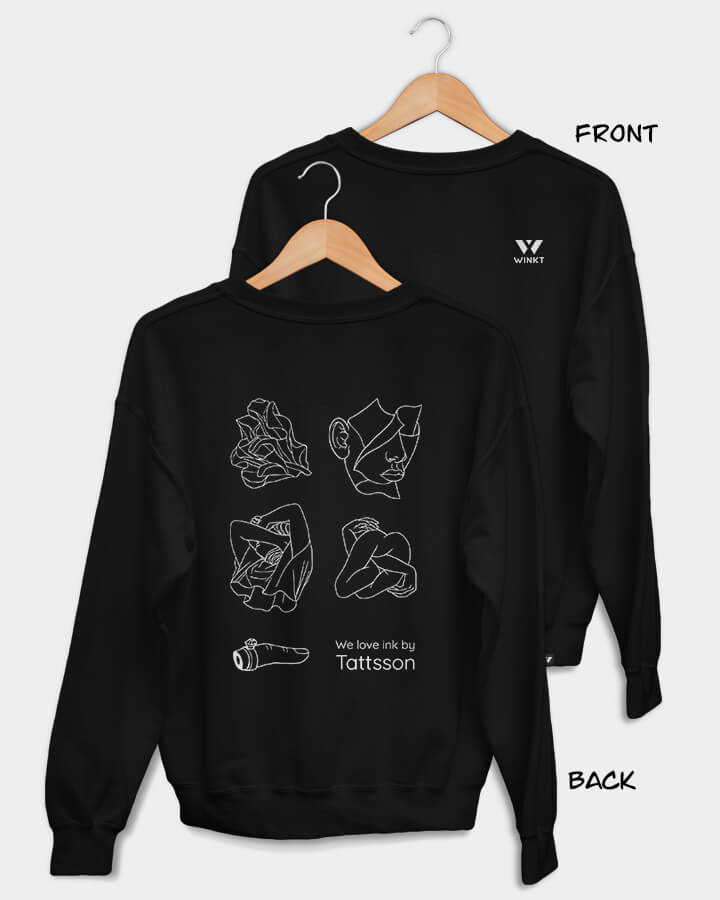 TATTSSON X WINKT collab.<br/>Sweater, black.