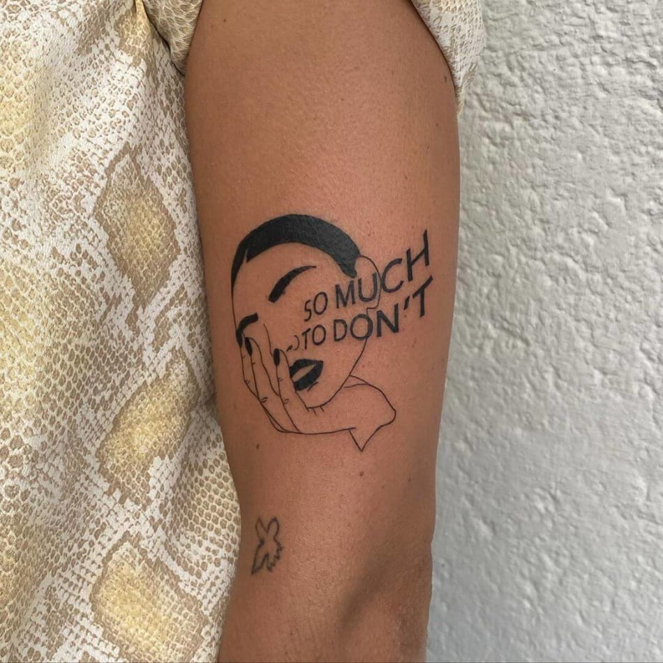 so much to dont graphic woman tattoo by Tttypoholic