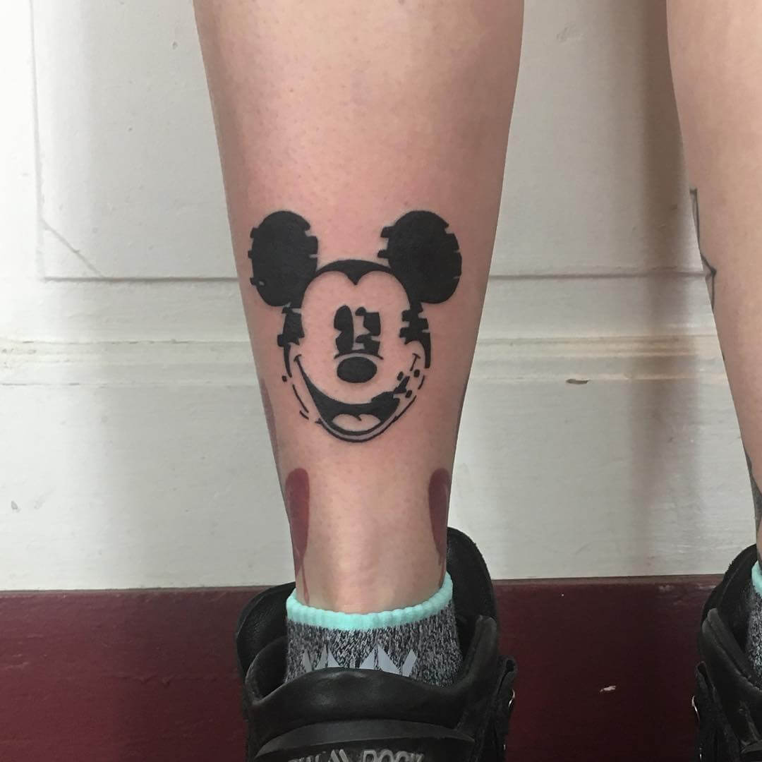 Mickey mouse iconic head tattoo