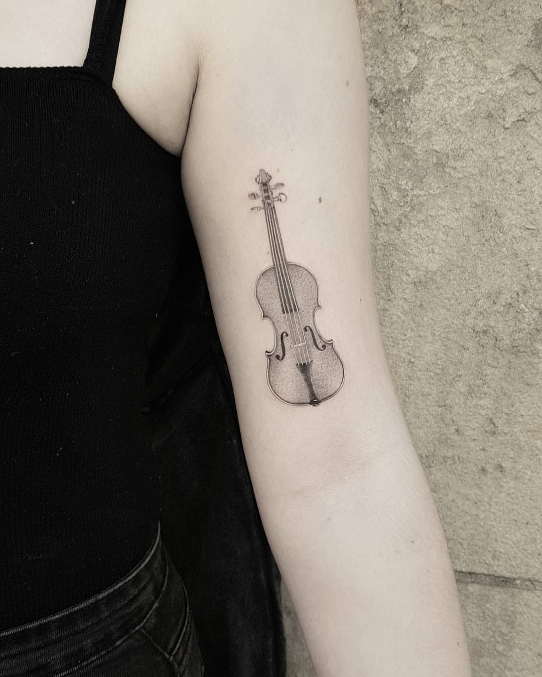 Tattoo of a cello