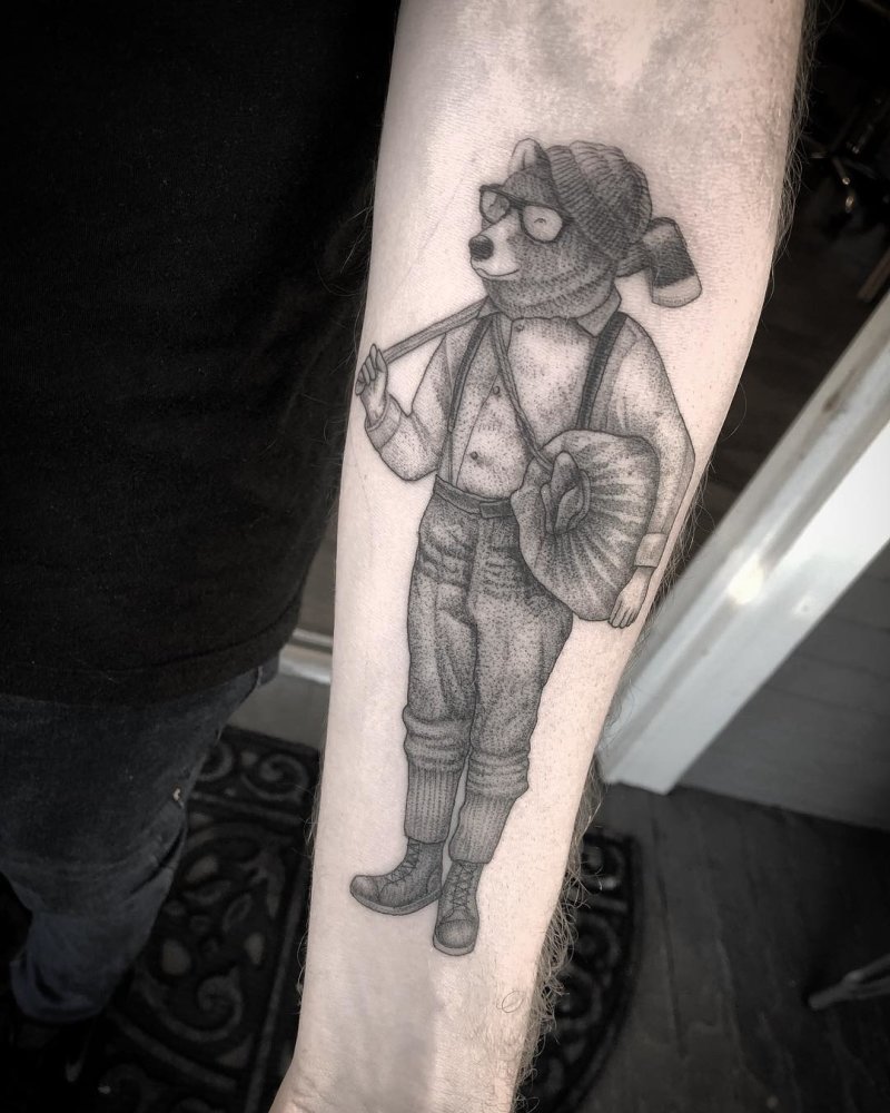Bear as a human tattoo