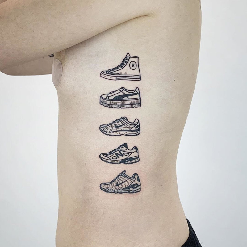 sneaker tattoo designs