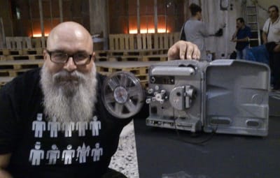 2013 bei der Athens Biennale mit dem Normal-8-Projektor ’Weimar 3’