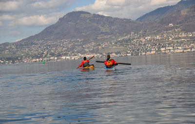 Sea kayak on the Geneva Lake