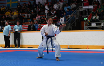 Monirah an die Karate-EM