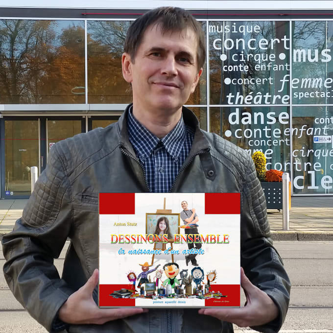 Anton Stutz et son futur livre d'art "Dessinons ensemble, la naissance d'un artiste"