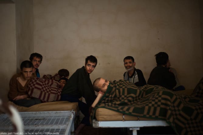 Patienten der Klinik in Aleppo.