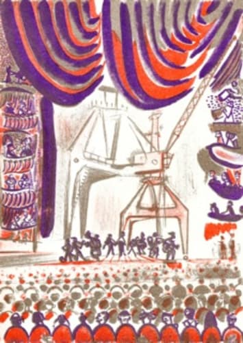 Lithografie von Martin Senn (30 x 21.5 cm), nummeriert und vom Künstler signiert.