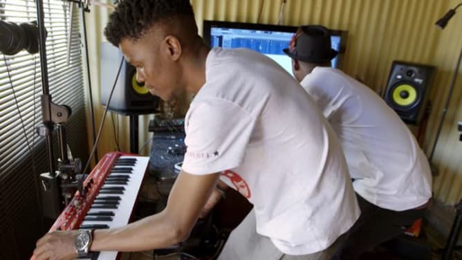 Black Motion, South African House duo in their studio in Prethoria. Photo credit: Patrick Nation, (RA)