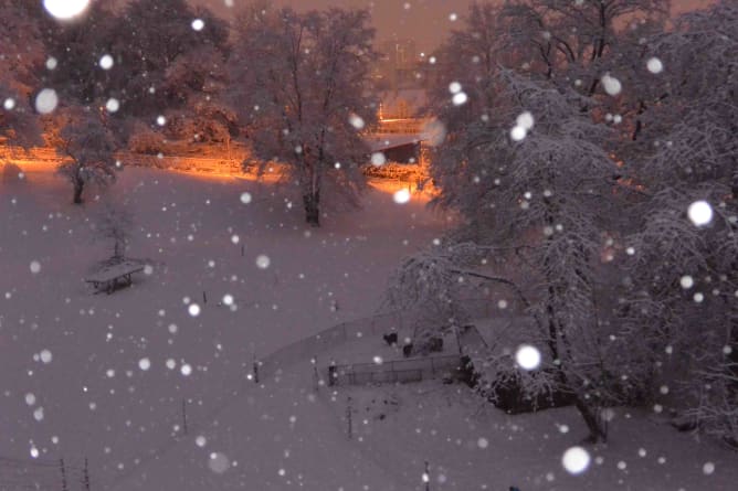 Im Winter werden die steilen Hänge zu einer Schlittelwiese