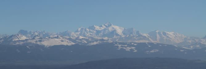 Vue sur le Mont-Blanc depuis le CCS