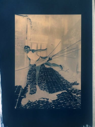 Genova Thunder. Cyanotype. about 60 x 40 cm. Genova 2015. Edition: 7 pieces.