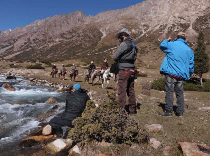 Tournage du film LES VOYAGES EXTRAORDINAIRES D’ELLA MAILLART ©Artemis Films 2016