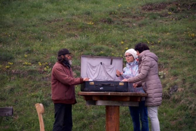 comédiens au Calvaire