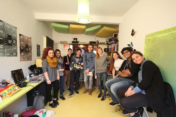 2015. Nettune – student radio network. Here one of the workshops with the students.