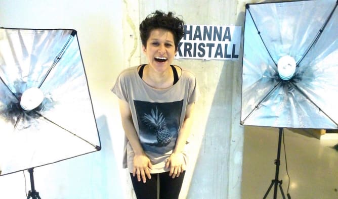 Hanna Kristall at the video – shooting in Vienna