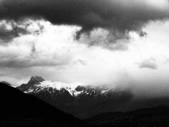 Alpenblick vom Flughafen Bern-Belp