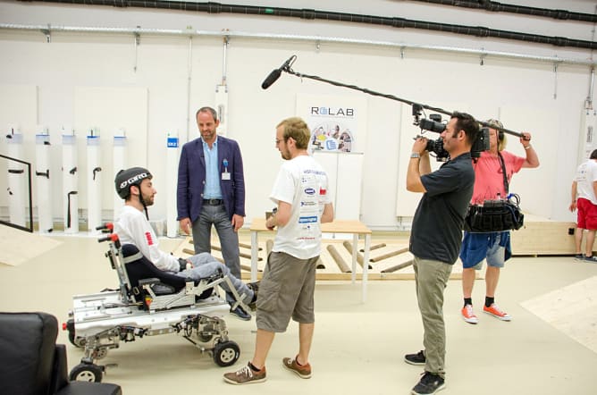 Interviewpause an der Uniklinik Balgrist.