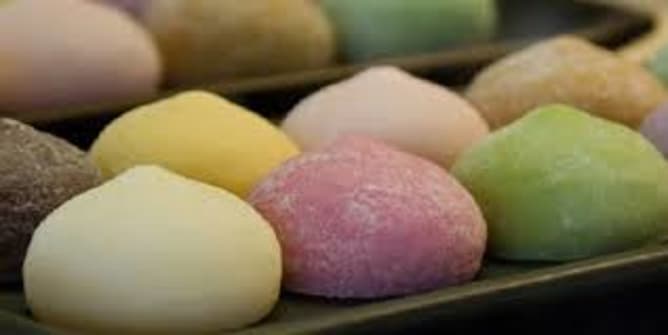 Vous pourrez déguster des Mochis, délicieuses pâtisseries japonaise fourrées à la pâte d’azuki