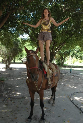 Im colecting Mangos on the horse