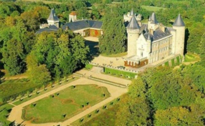 The castle seen from the sky