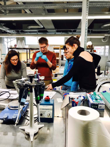 Water filtering in our Citizen Science laboratory 