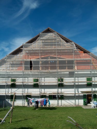 Notre ferme pendant les rénovations