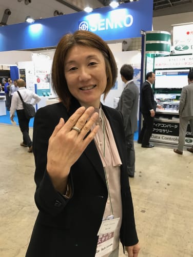 Unsere Ringe auf einer Messe in Tokio