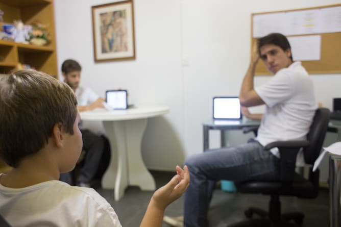 Dépistage dans l'école Dom Cipriano, en 2015