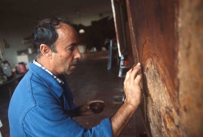 César Manrique dans son Atelier