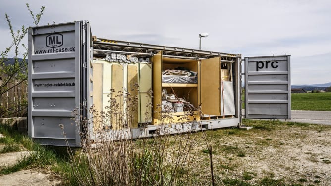 Container-Atelier von Architekt Florian Nagler, TU-München