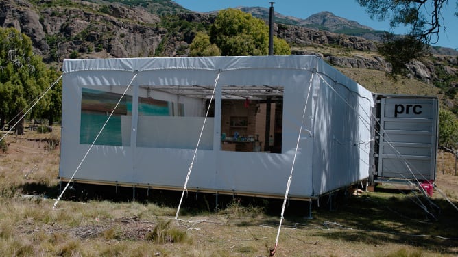 Das Atelier im fertigen Zustand (Archivaufnahme Patagonien)