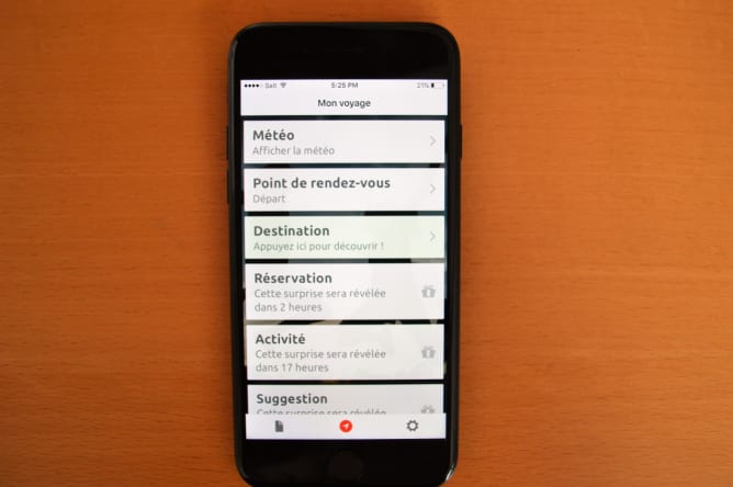 Le prototype de l'application