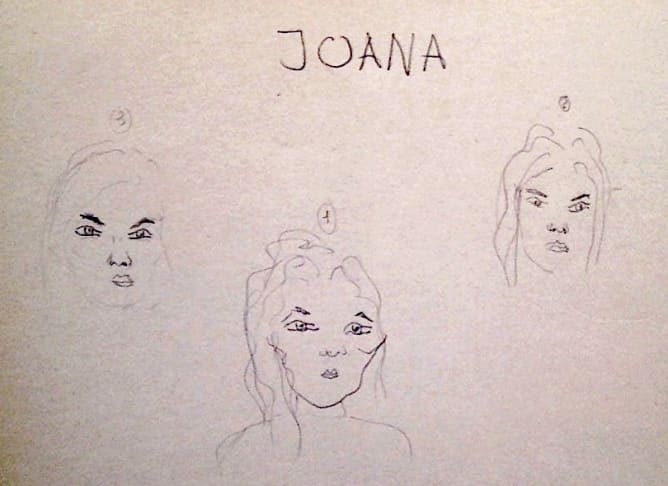 Mes premières esquisses de Joana