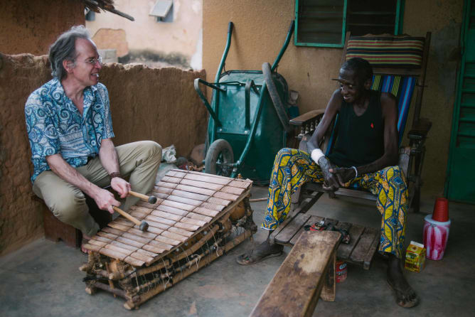 Belohnung: Das Balafon mit 15 Klangstäben