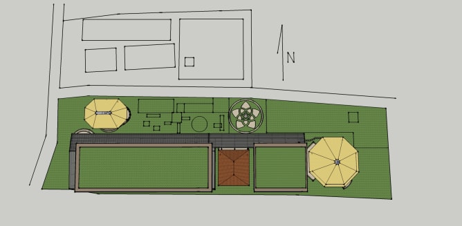 The bird's eye view, 2.450 m2 (24,5 are)  of schoolland