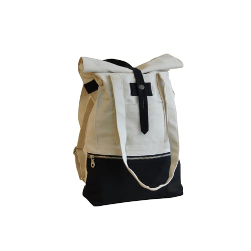 Convertible rucksack - black / natural