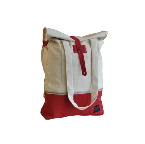 Convertible rucksack - red / natural