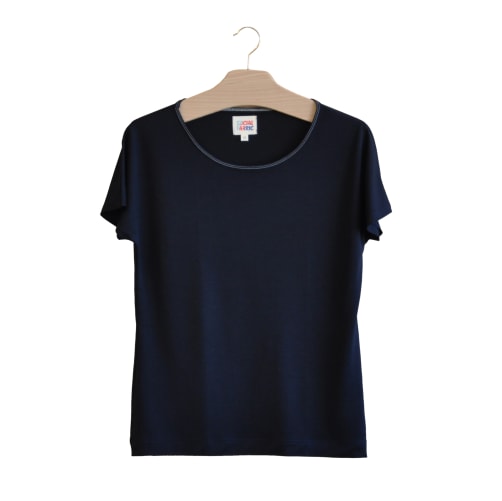 Holzfasern T-Shirt Navy