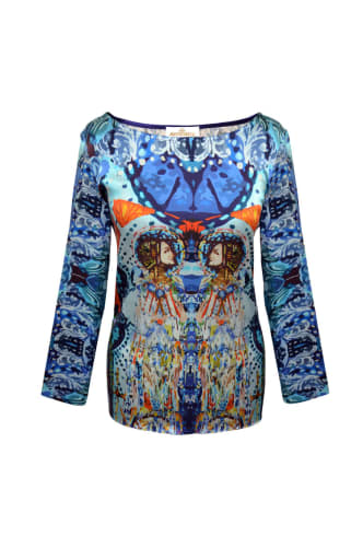 Harry Clarke Two Faces top silk €135