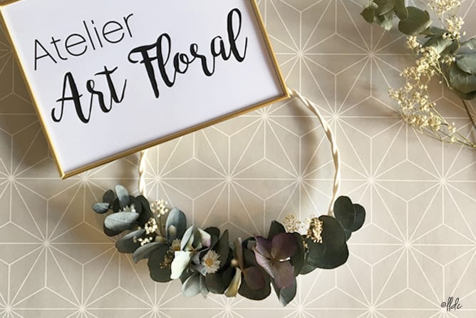 Atelier ART FLORAL ex: couronne de fleurs séchées