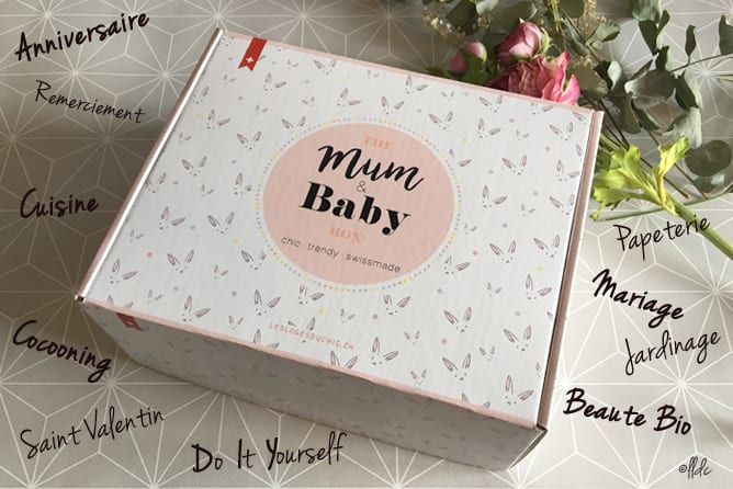 Le magnifique packaging de la «Mum and Baby» Box que je viens de recevoir.