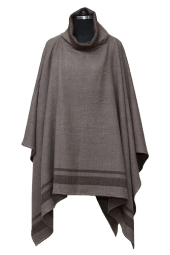 Poncho en douce laine de yak