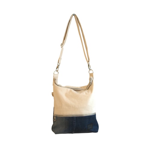 Handtasche - jeans / natural