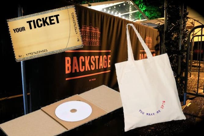 Schau hinter die Kulissen einer Konzertbühne, bekomm eine signierte CD, eine Stofftasche und ein Ticket für ein Konzert