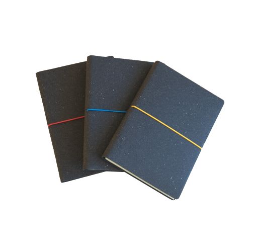 Recycled leather notebooks