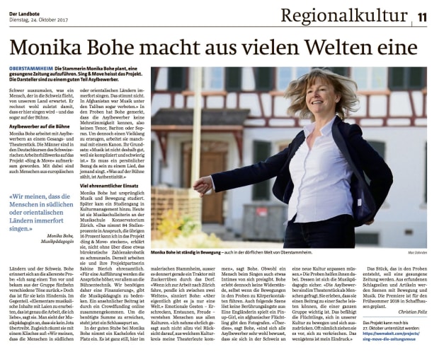 Bericht von Monika Bohe - Landbote